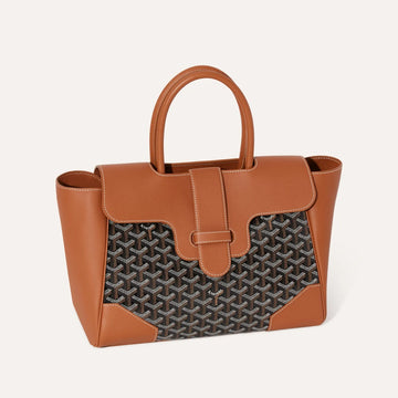 Super master Goyard Saïgon tote bag Black & Tan