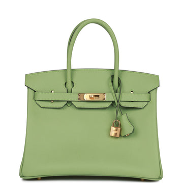 Hermès Birkin 30 Vert Criquet Epsom Gold Hardware