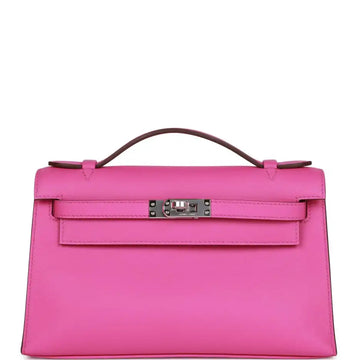 Hermès Kelly Pochette Magnolia Swift Palladium Hardware