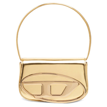 Diesel 1DR Leather Shoulder Bag | Golden Chrome