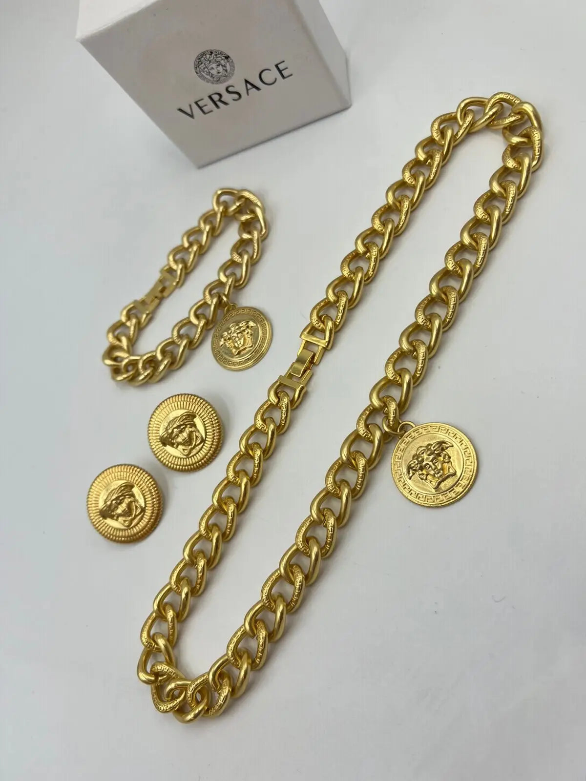 Versace Medusa Chain Necklace in 18k Gold